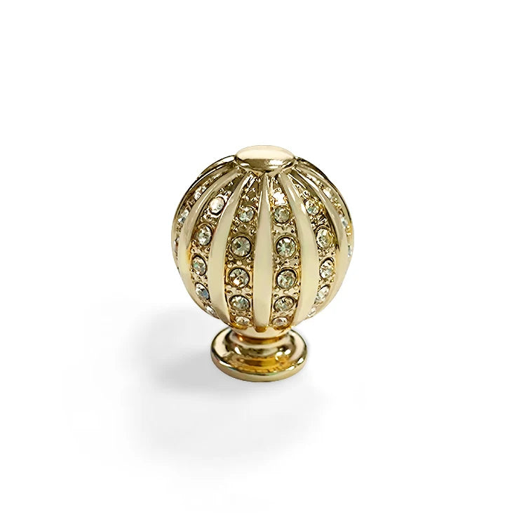 TOCO Brushed Gold Cabinet Handles - Moon & Knurled Lever Designs