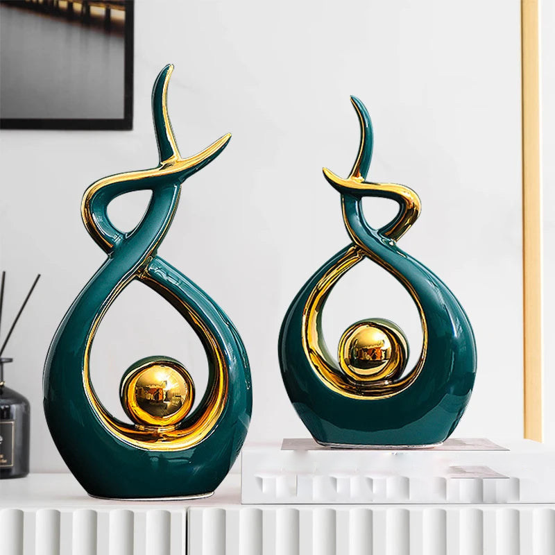 Modern Ceramic Figurines - Home & Office Decor Gifts