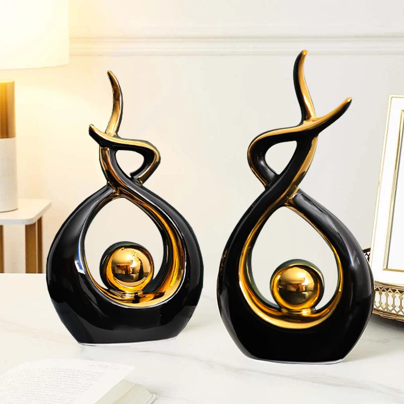 Modern Ceramic Figurines - Home & Office Decor Gifts